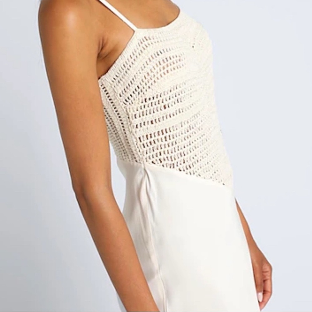Top Shop Elegant White Crochet Maxi Dress